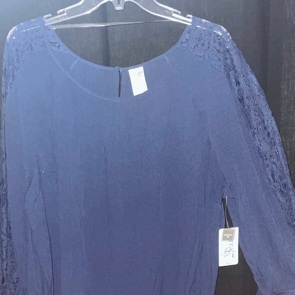 Navy-Blue Blouse